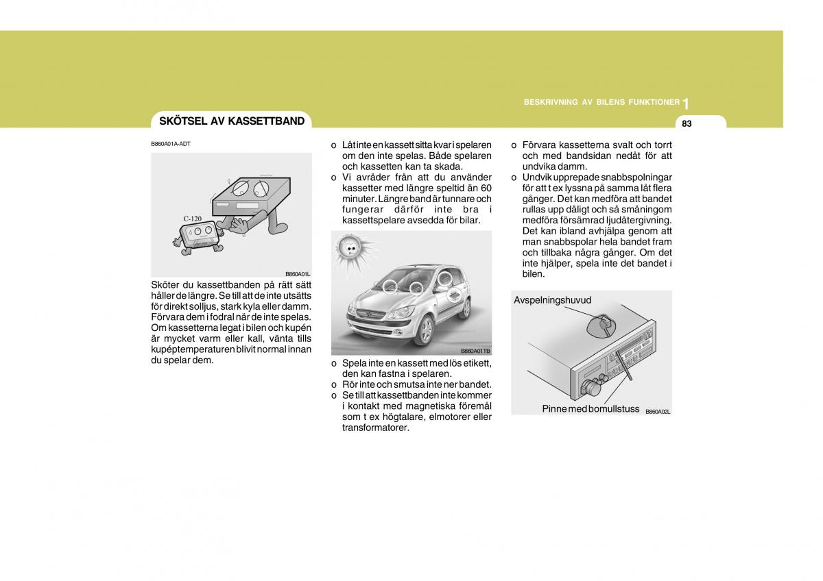 Hyundai Getz instruktionsbok / page 93