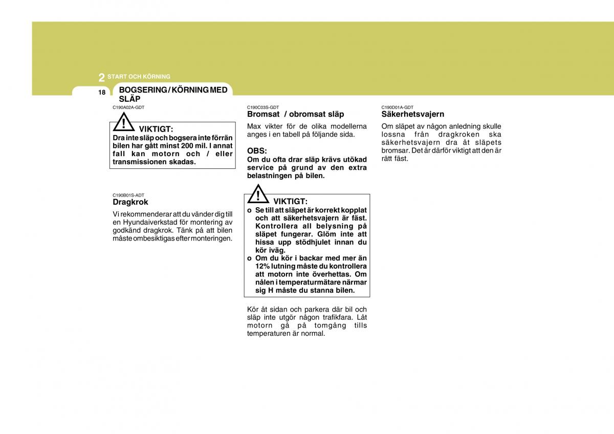 Hyundai Getz instruktionsbok / page 113