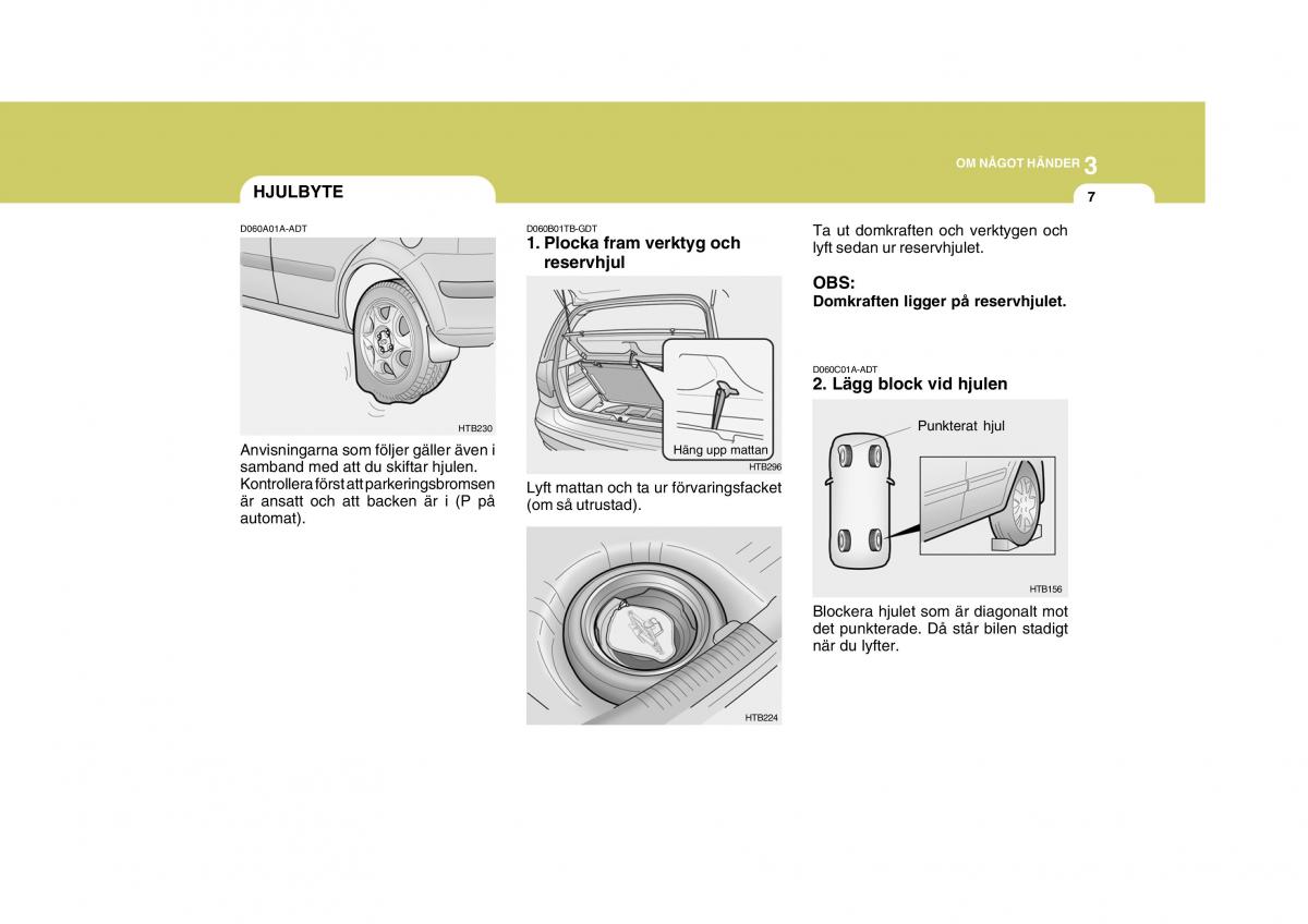 Hyundai Getz instruktionsbok / page 123