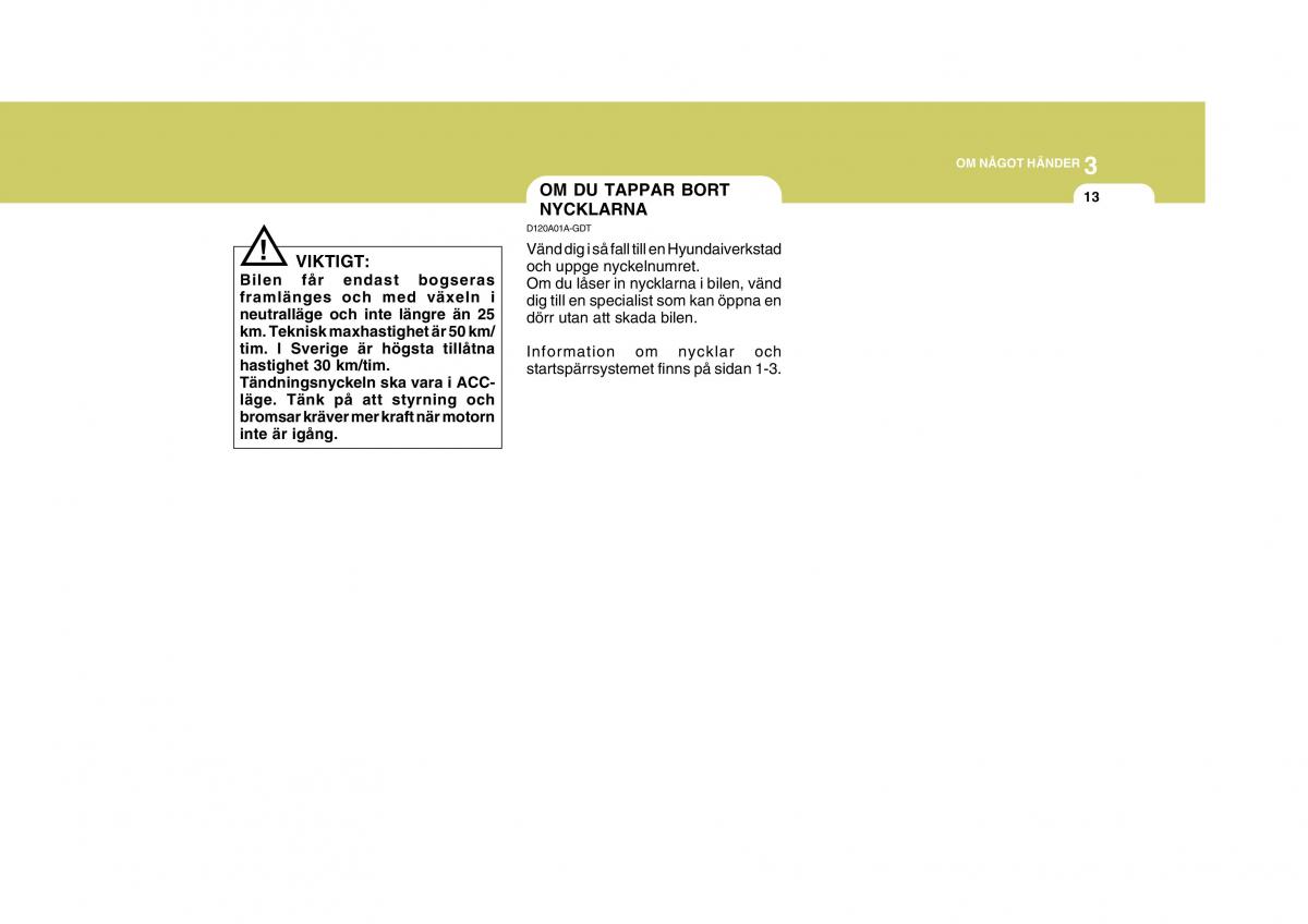 Hyundai Getz instruktionsbok / page 129