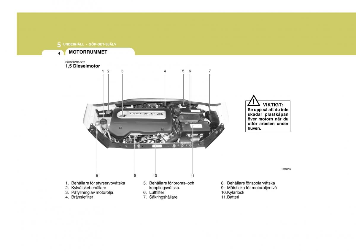 Hyundai Getz instruktionsbok / page 139