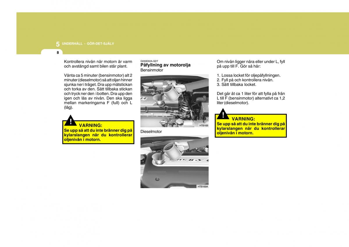 Hyundai Getz instruktionsbok / page 143