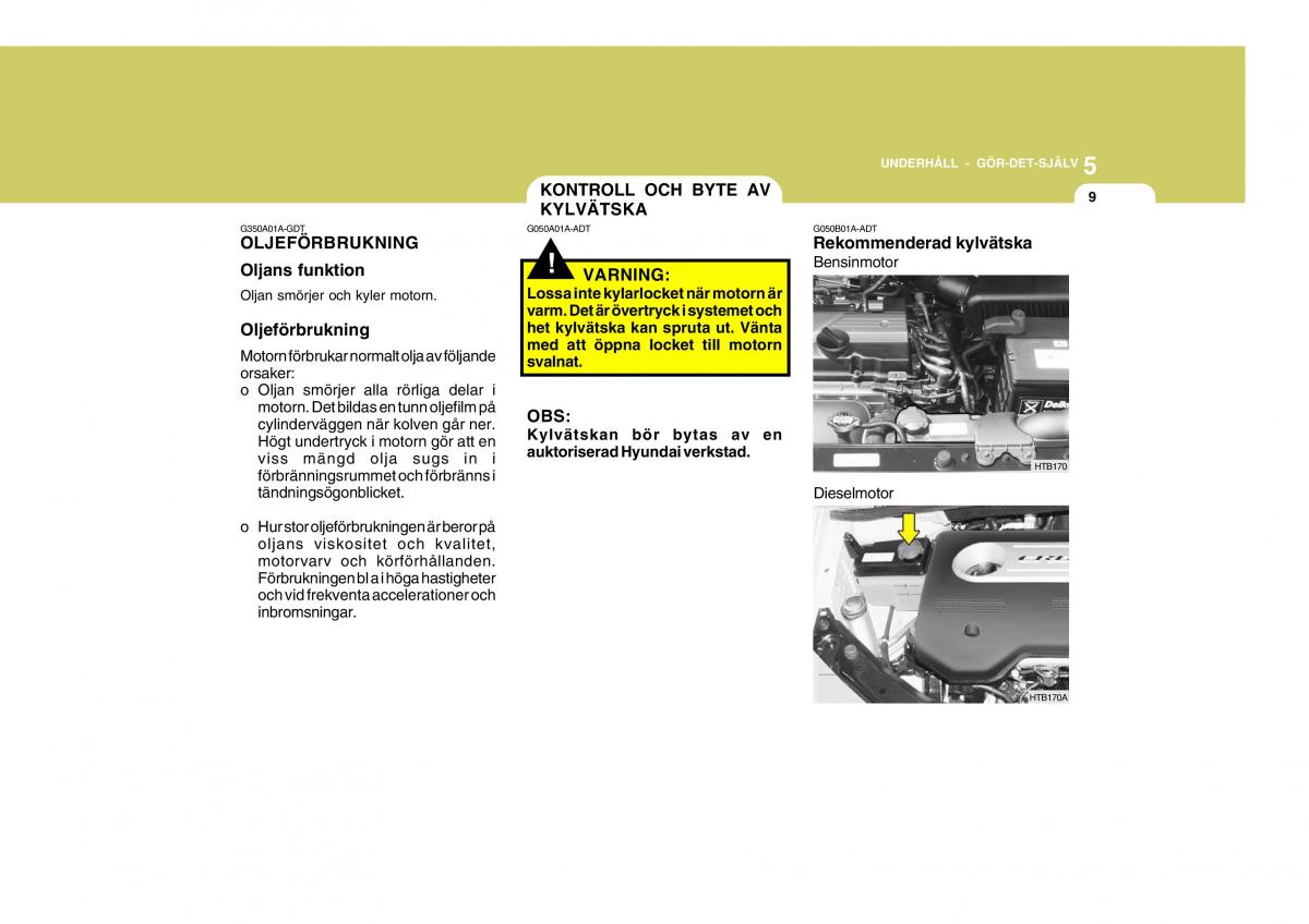 Hyundai Getz instruktionsbok / page 144