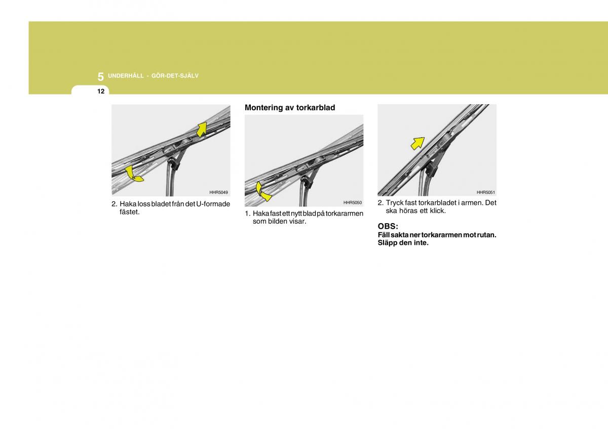 Hyundai Getz instruktionsbok / page 147