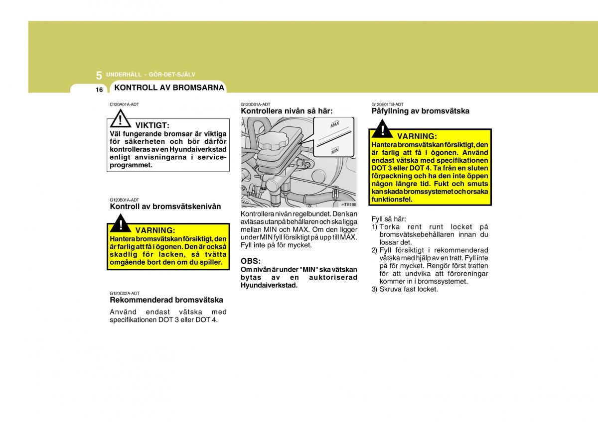 Hyundai Getz instruktionsbok / page 151