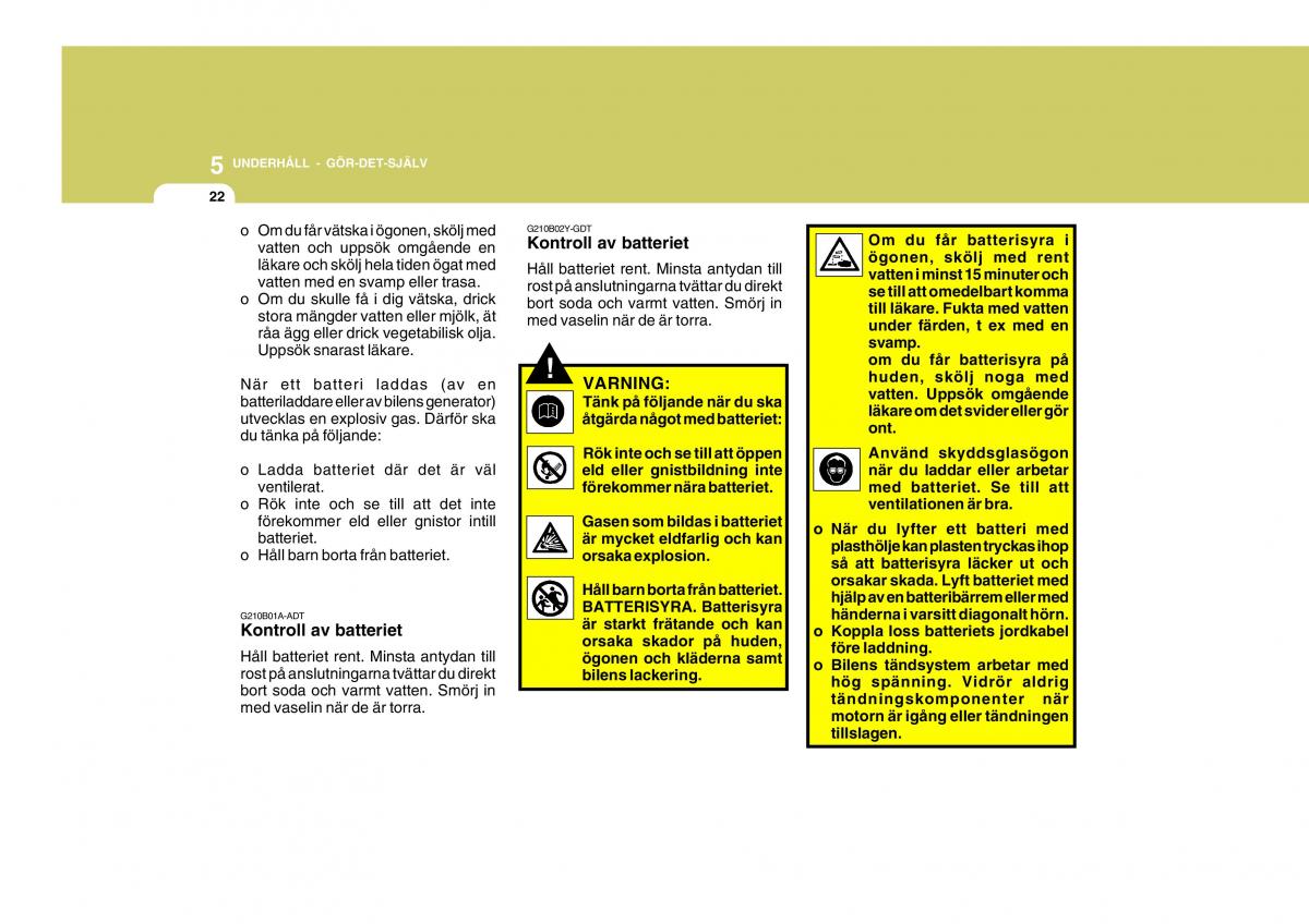 Hyundai Getz instruktionsbok / page 157