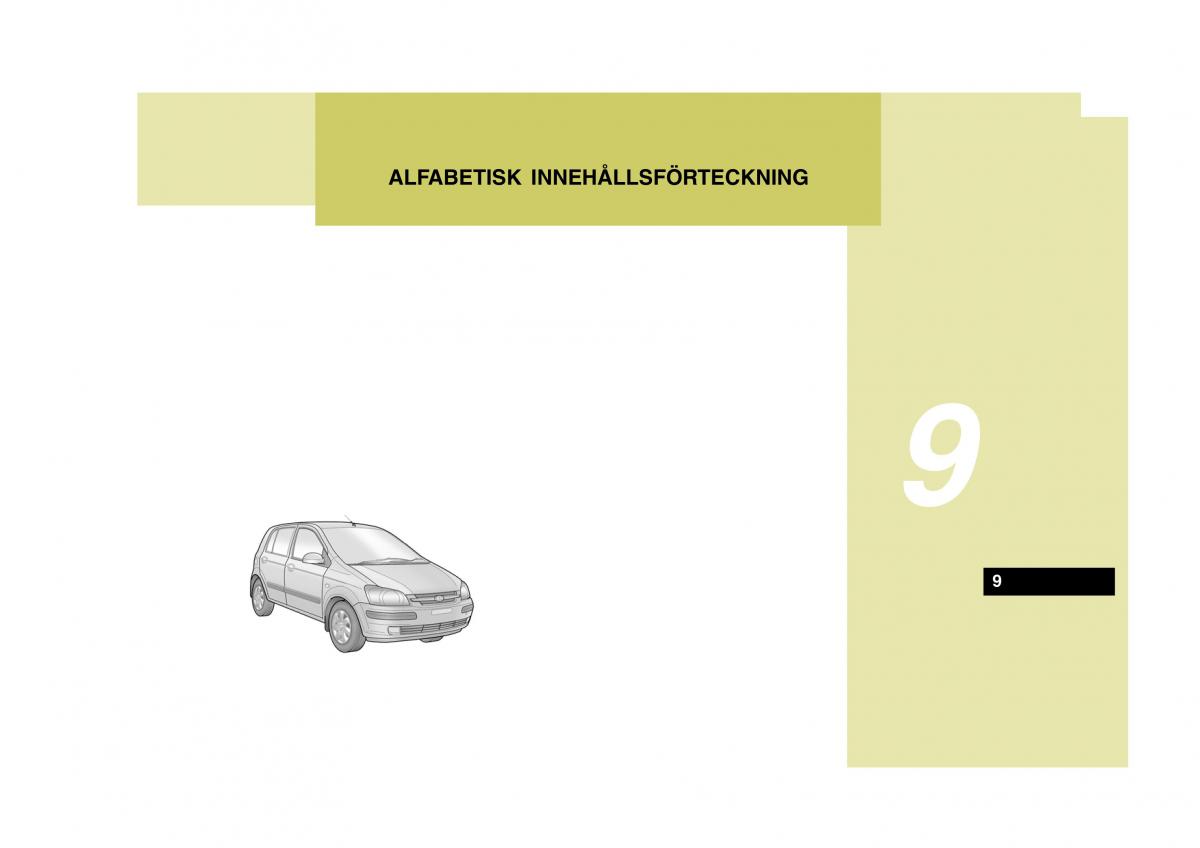 Hyundai Getz instruktionsbok / page 179