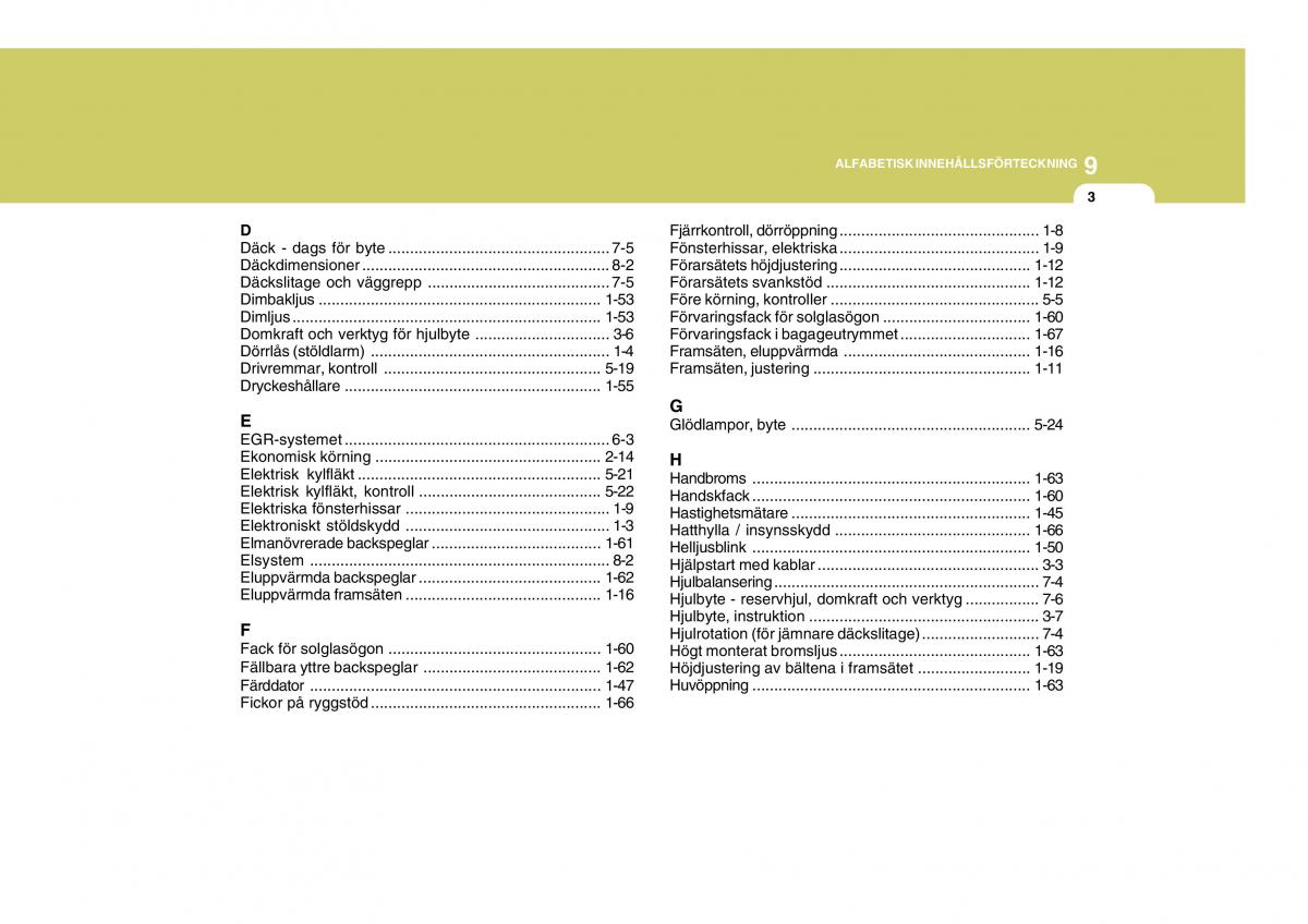 Hyundai Getz instruktionsbok / page 181