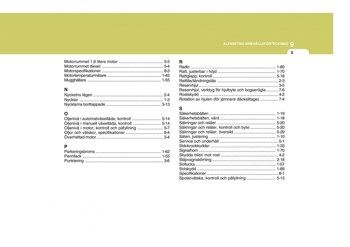 Hyundai Getz instruktionsbok / page 183