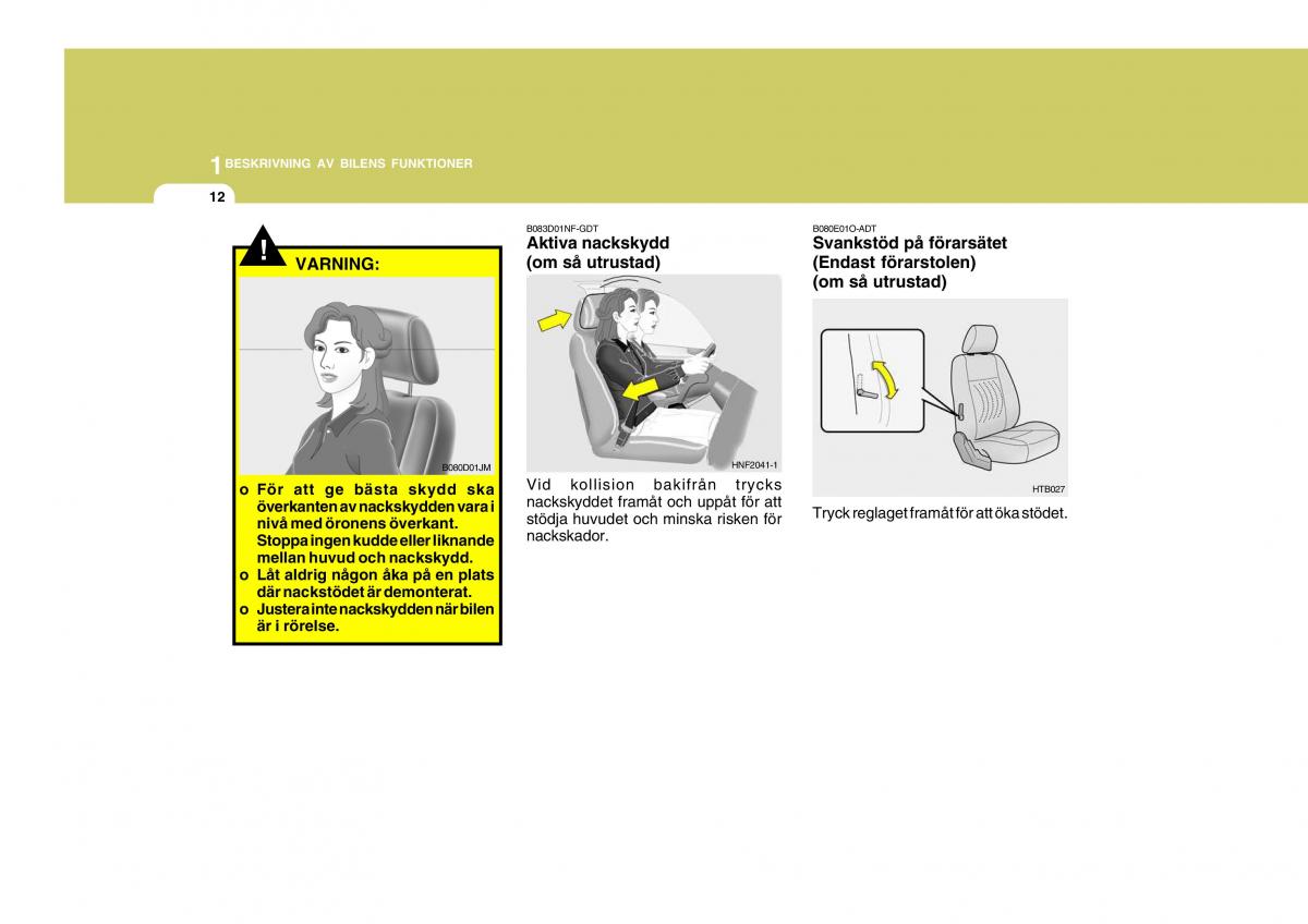 Hyundai Getz instruktionsbok / page 22