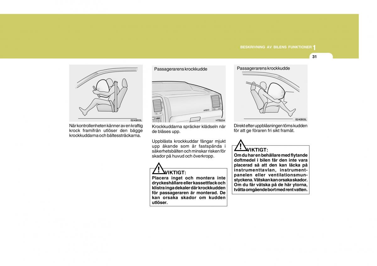 Hyundai Getz instruktionsbok / page 41