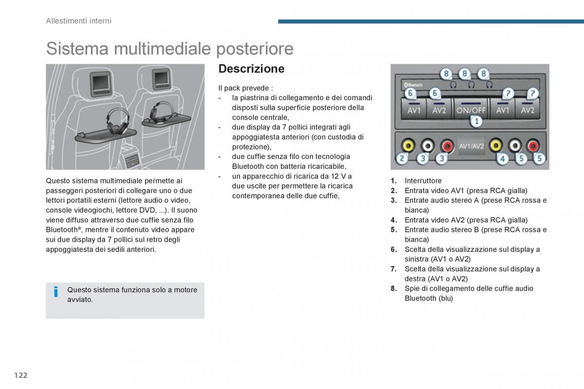 manual  Peugeot 5008 manuale del proprietario / page 124