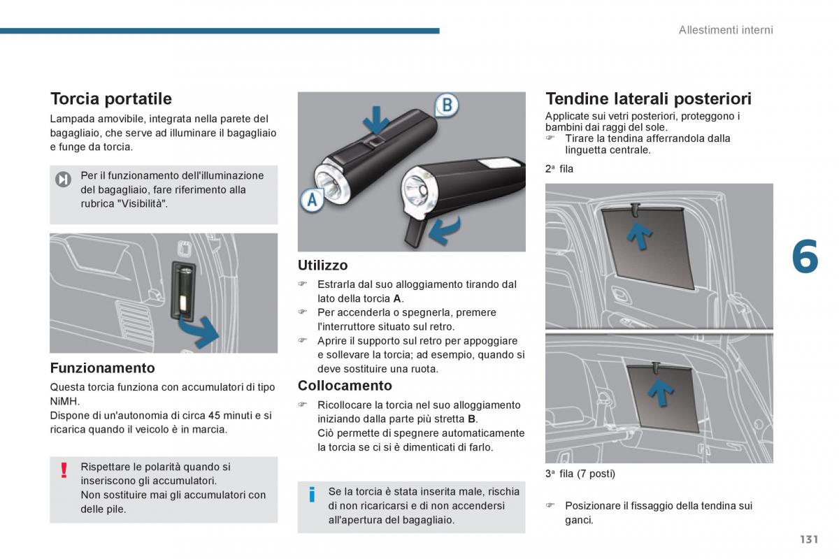 manual  Peugeot 5008 manuale del proprietario / page 133