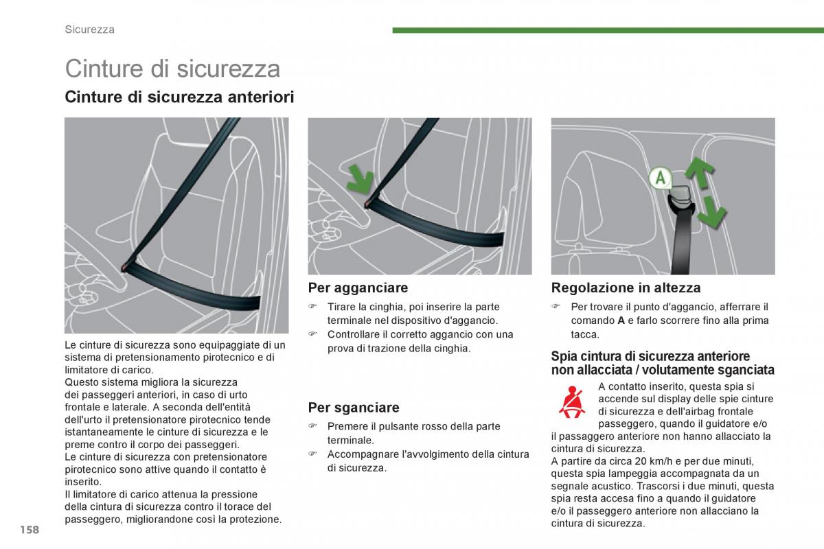 manual  Peugeot 5008 manuale del proprietario / page 160