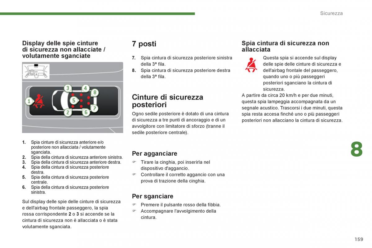 manual  Peugeot 5008 manuale del proprietario / page 161