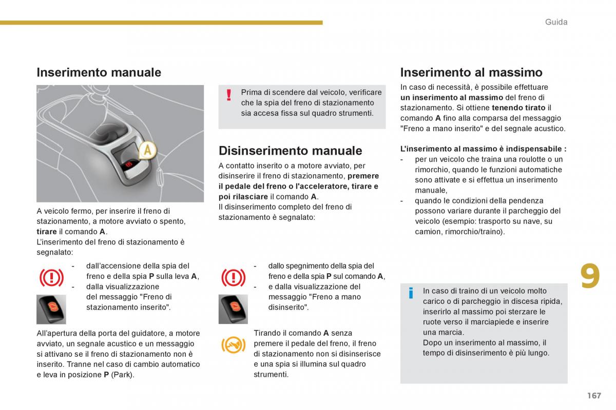 manual  Peugeot 5008 manuale del proprietario / page 169