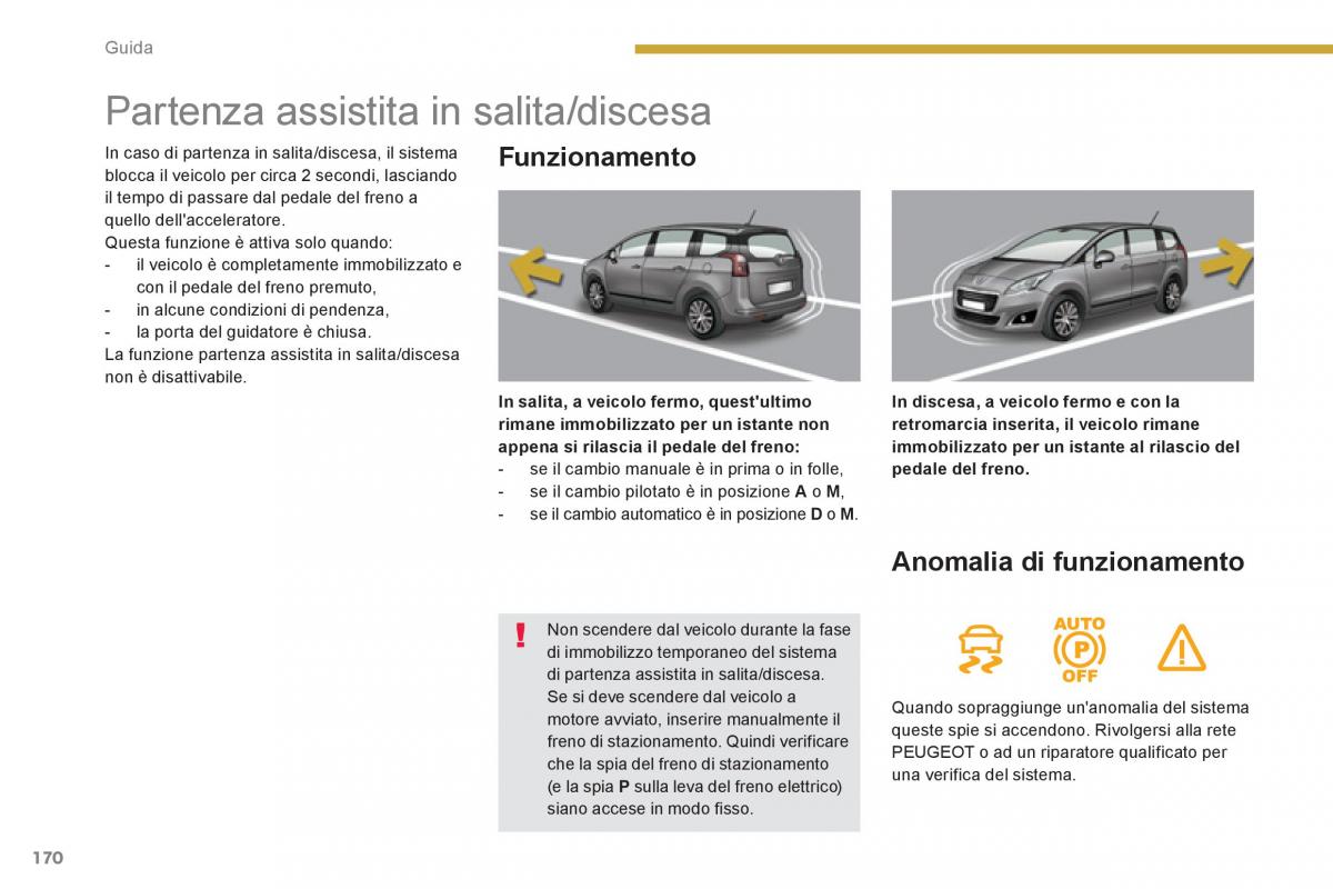 manual  Peugeot 5008 manuale del proprietario / page 172