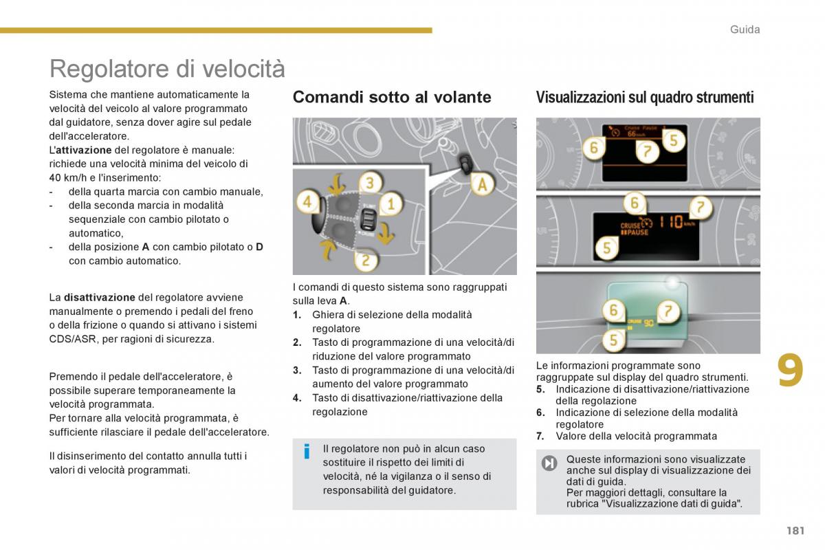 manual  Peugeot 5008 manuale del proprietario / page 183