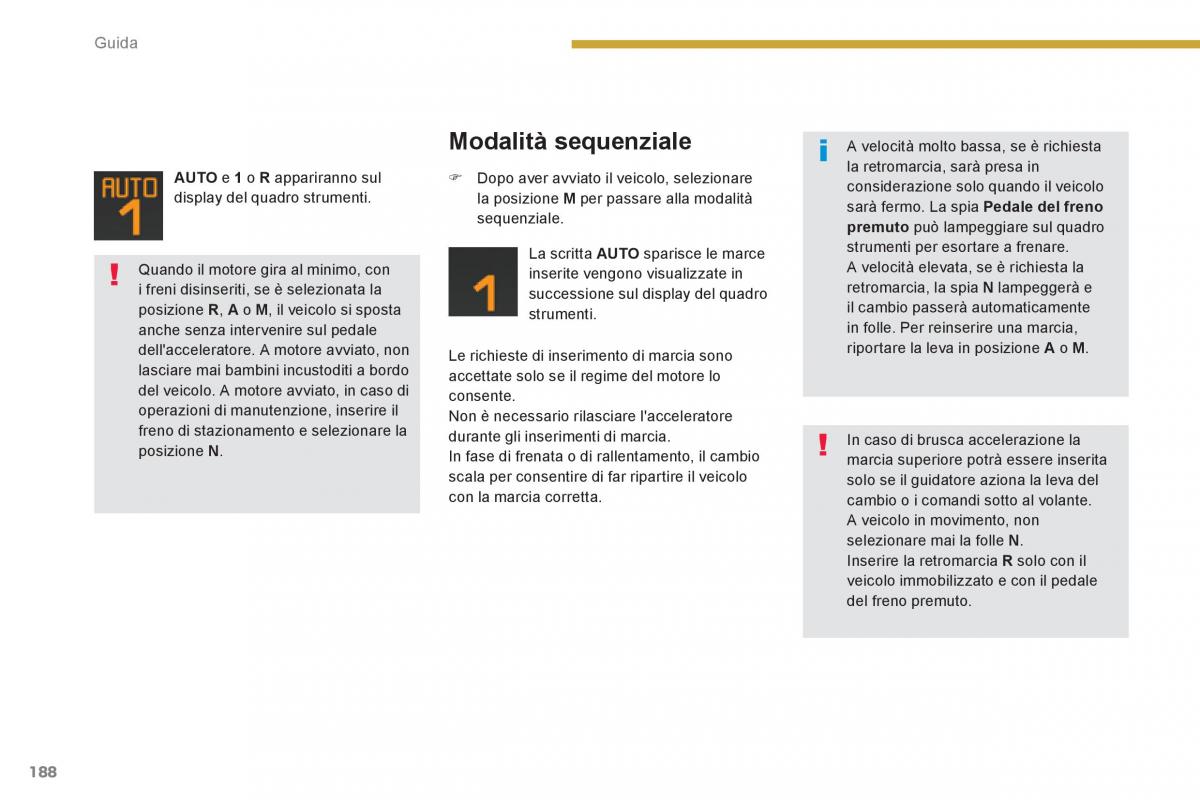 manual  Peugeot 5008 manuale del proprietario / page 190