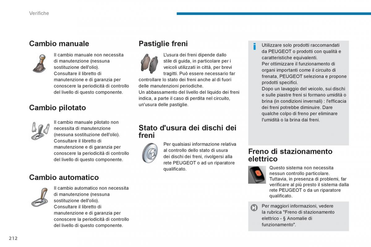 manual  Peugeot 5008 manuale del proprietario / page 214