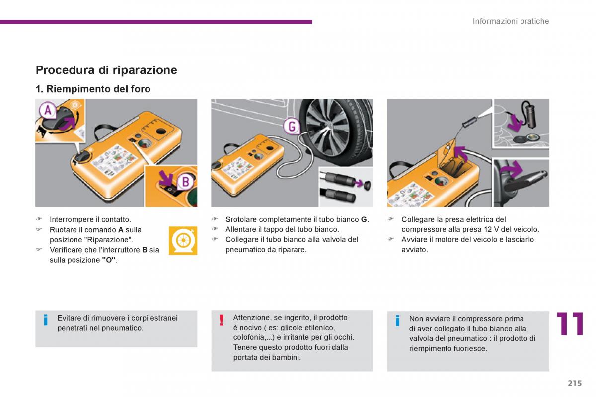 manual  Peugeot 5008 manuale del proprietario / page 217