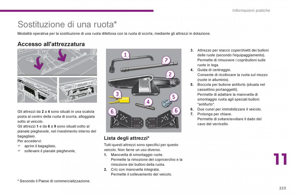 manual  Peugeot 5008 manuale del proprietario / page 225