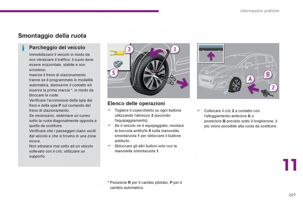 manual  Peugeot 5008 manuale del proprietario / page 229