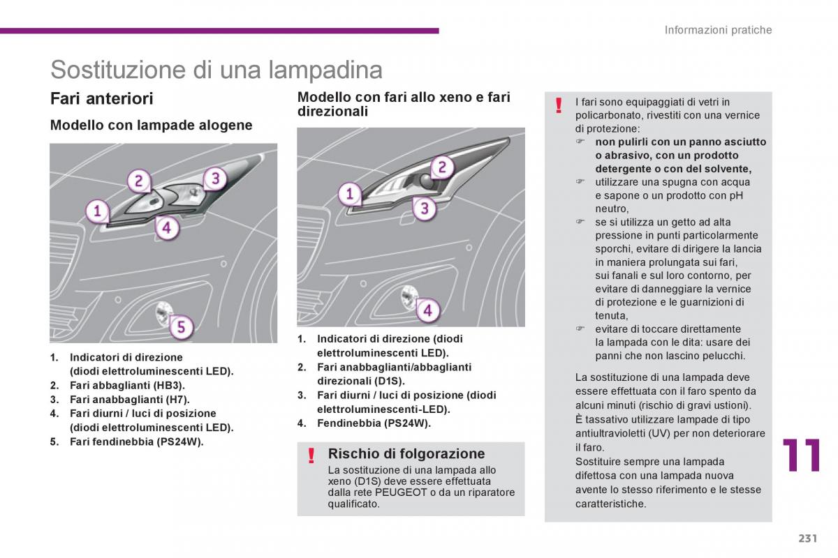 manual  Peugeot 5008 manuale del proprietario / page 233