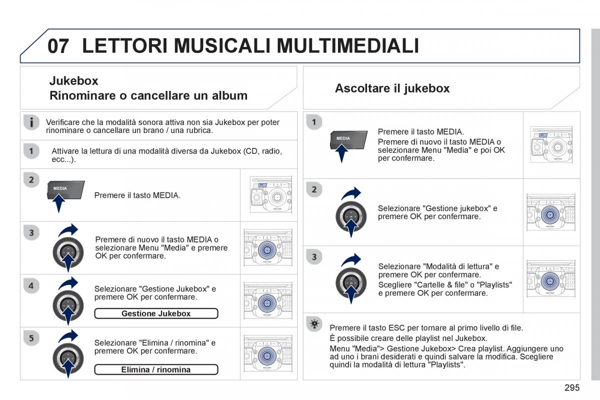 manual  Peugeot 5008 manuale del proprietario / page 297