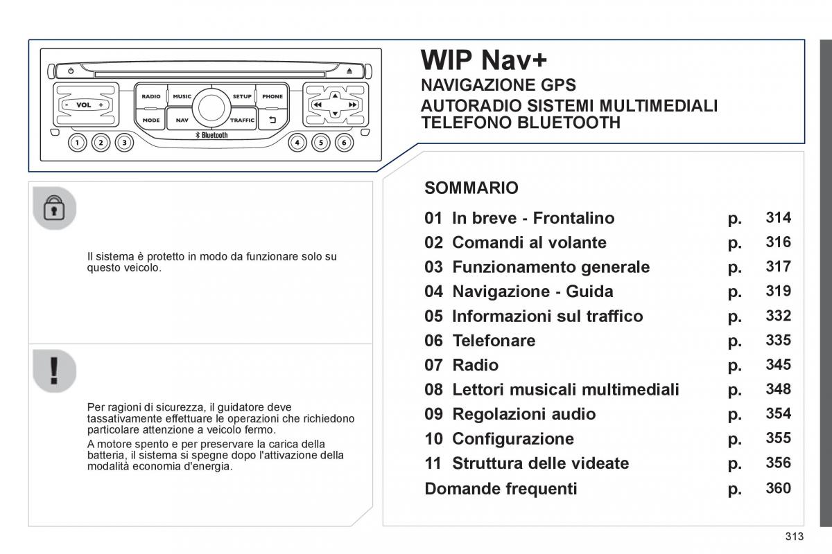 manual  Peugeot 5008 manuale del proprietario / page 315