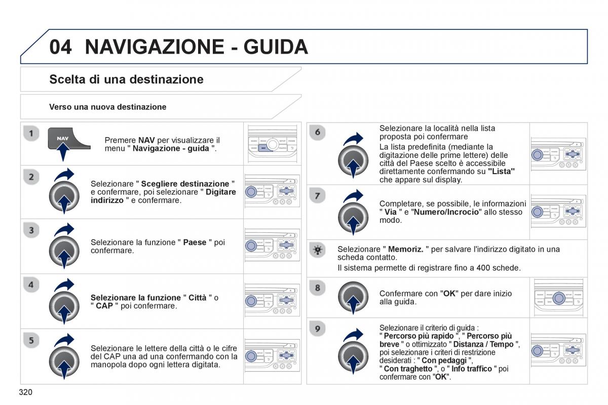 manual  Peugeot 5008 manuale del proprietario / page 322