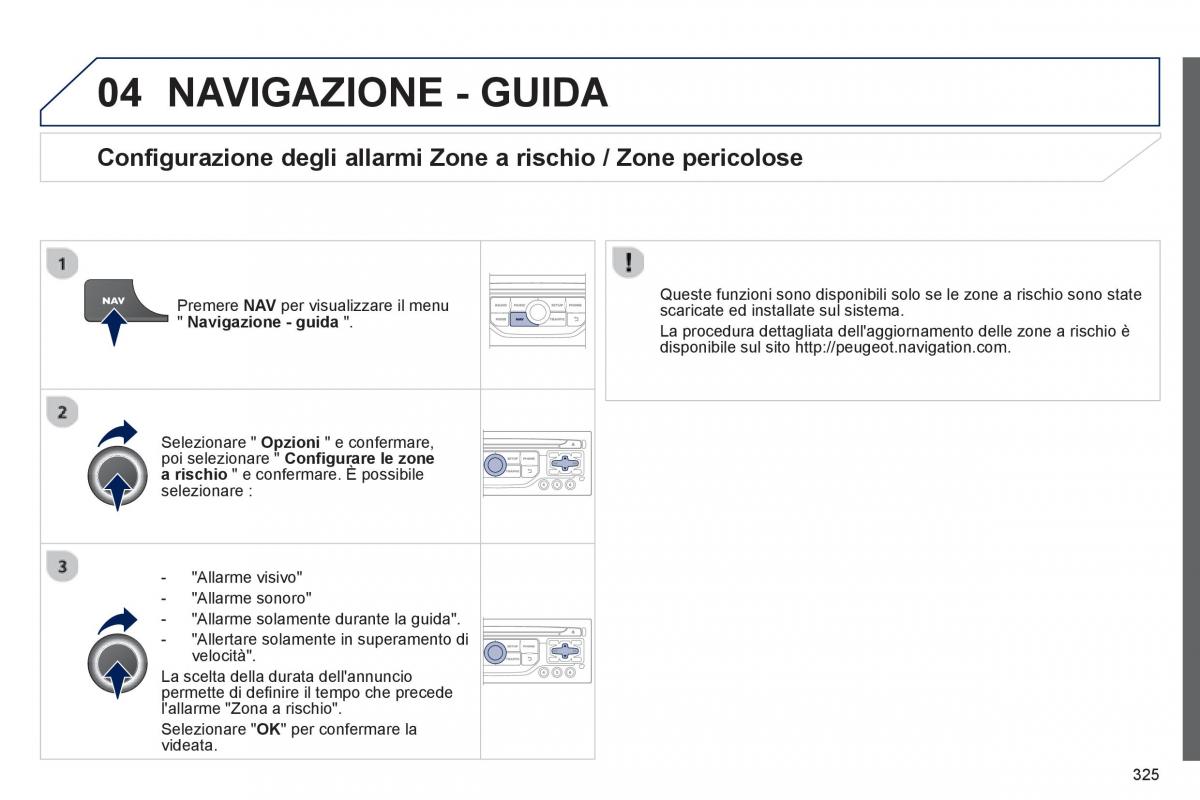 manual  Peugeot 5008 manuale del proprietario / page 327