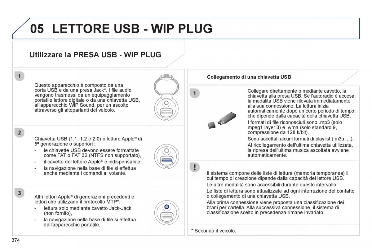 manual  Peugeot 5008 manuale del proprietario / page 376