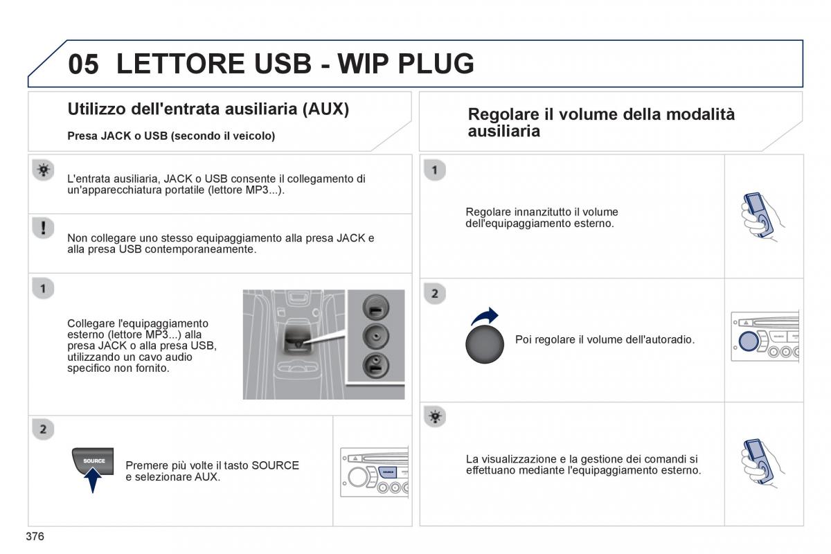 manual  Peugeot 5008 manuale del proprietario / page 378