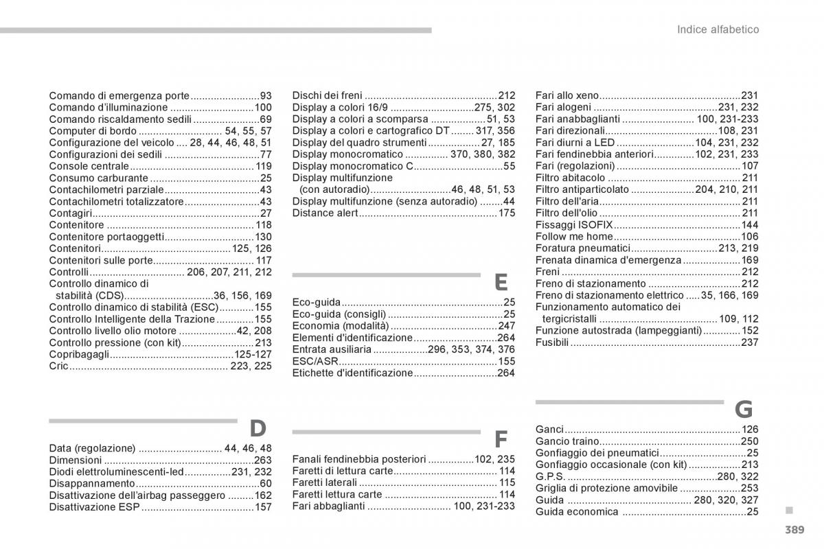 Peugeot 5008 manuale del proprietario / page 391