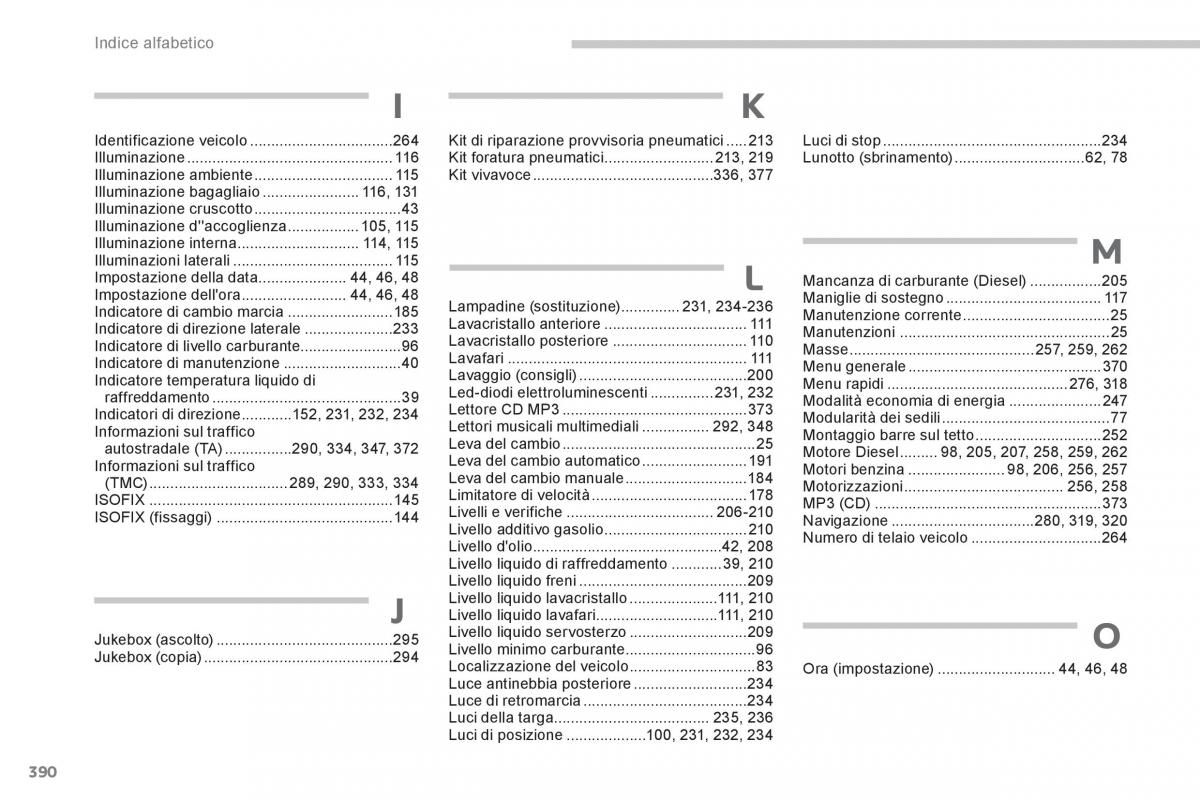 Peugeot 5008 manuale del proprietario / page 392