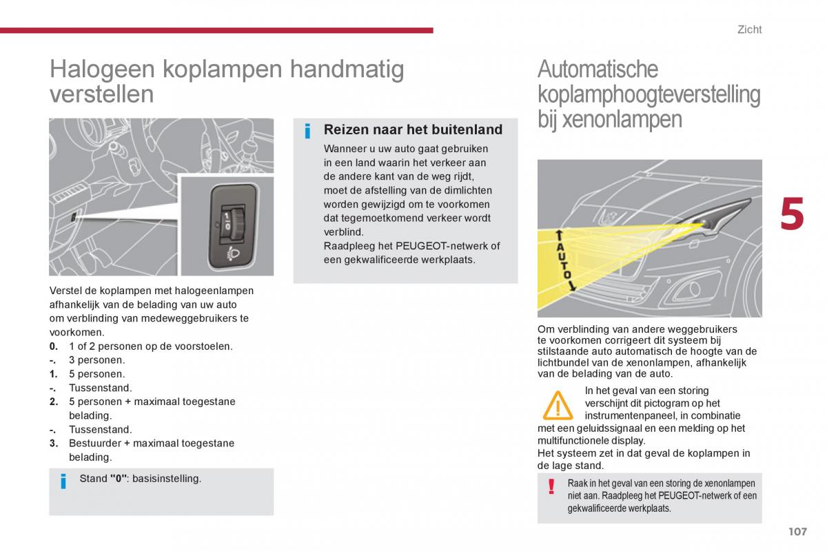 Peugeot 5008 handleiding / page 109