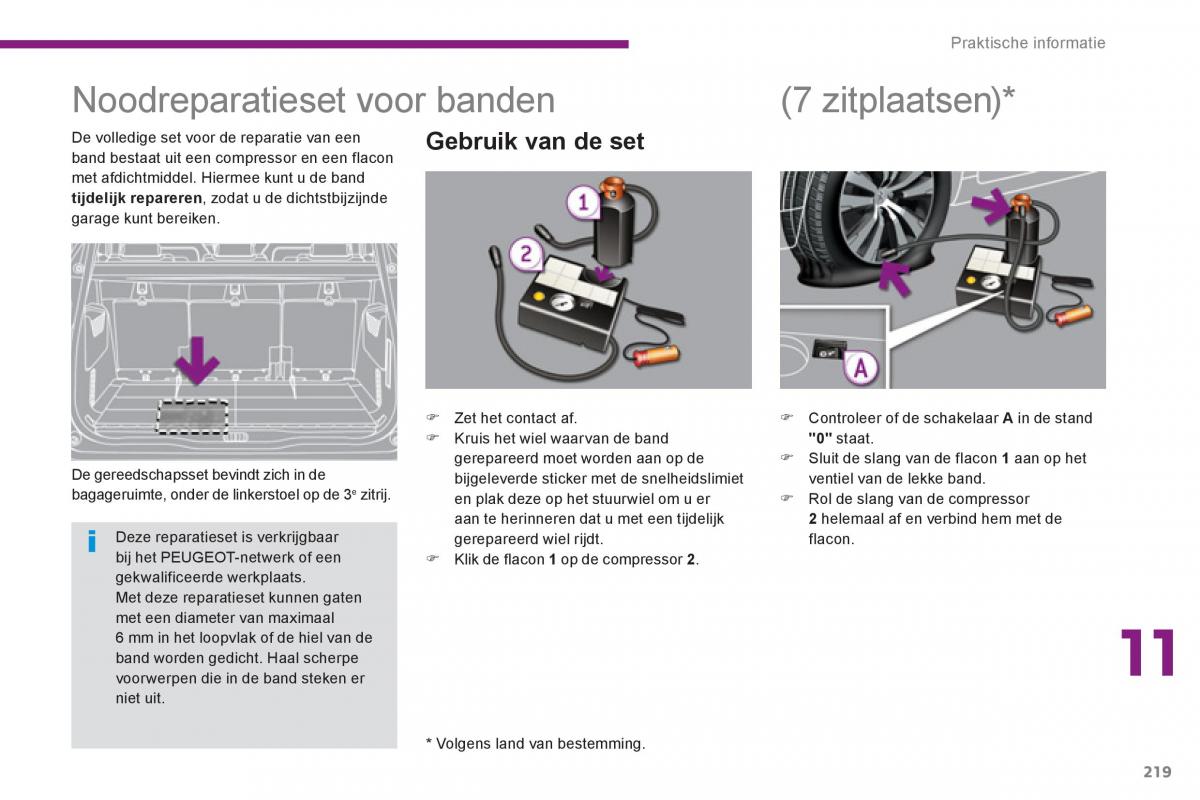 Peugeot 5008 handleiding / page 221