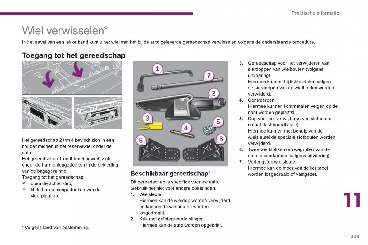 Peugeot 5008 handleiding / page 225