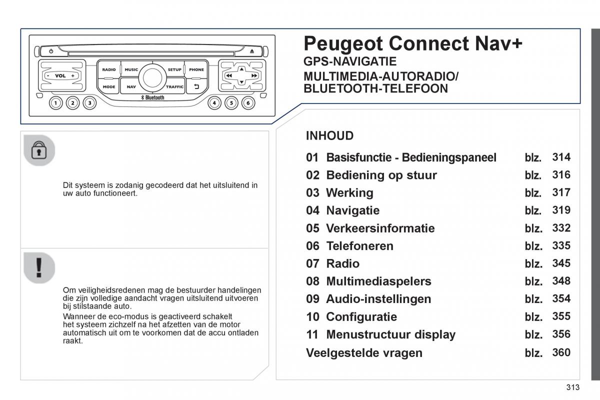 Peugeot 5008 handleiding / page 315