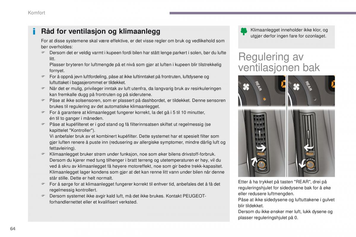 Peugeot 5008 bruksanvisningen / page 66