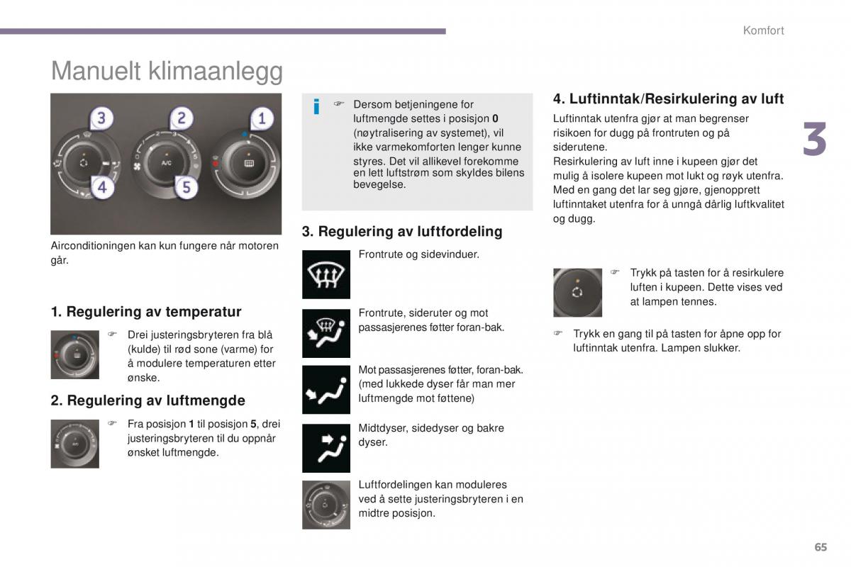 Peugeot 5008 bruksanvisningen / page 67