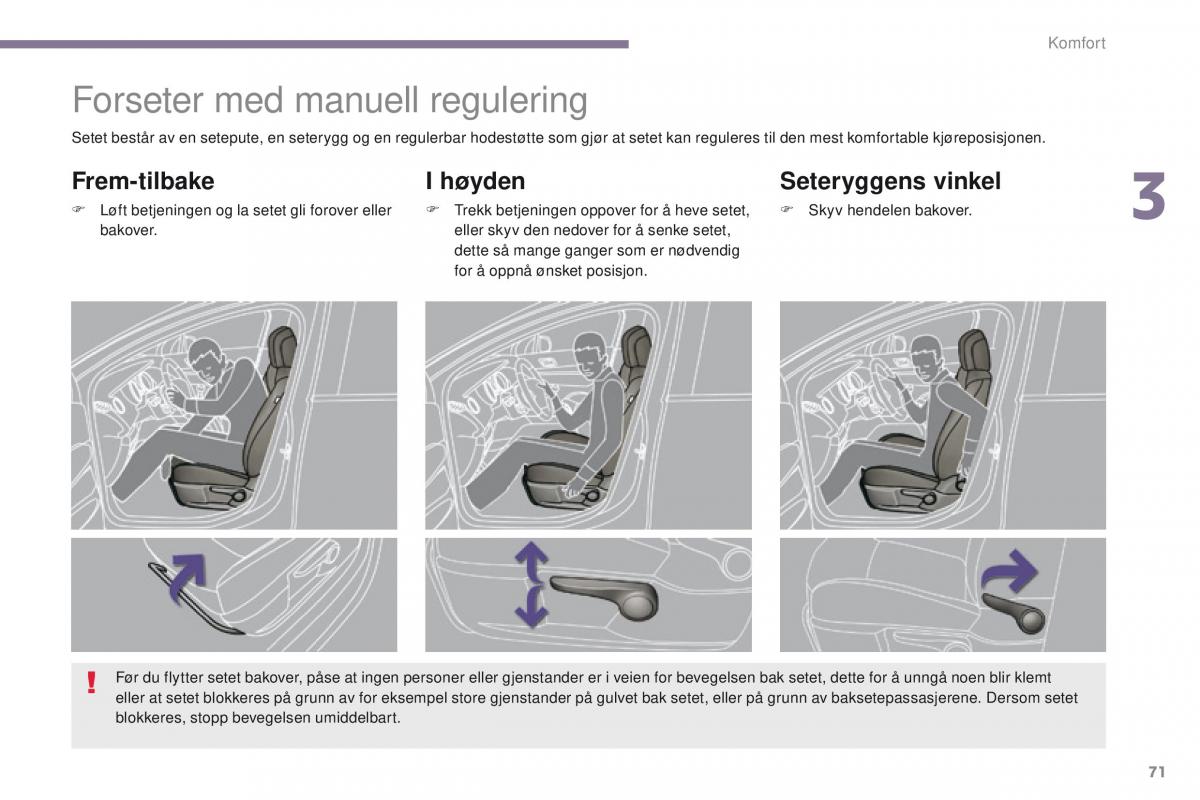 Peugeot 5008 bruksanvisningen / page 73