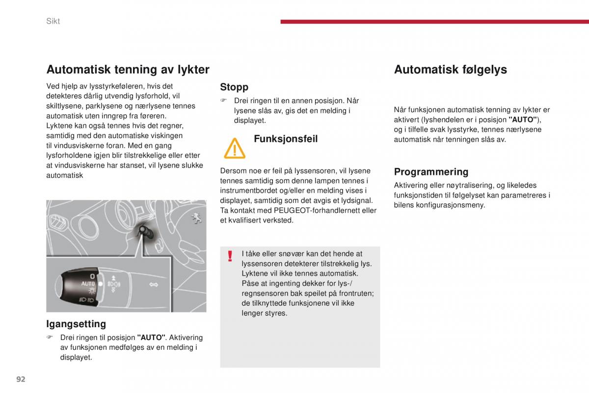 Peugeot 5008 bruksanvisningen / page 94