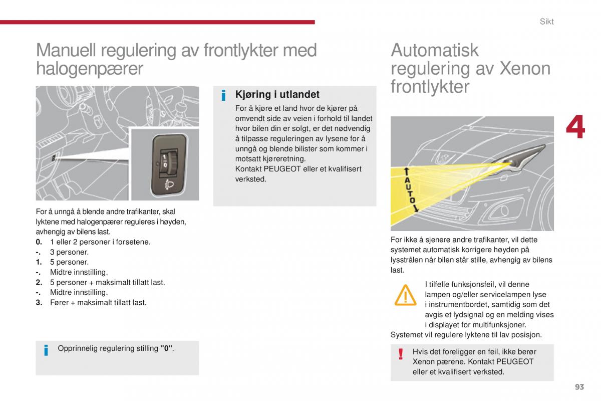 Peugeot 5008 bruksanvisningen / page 95