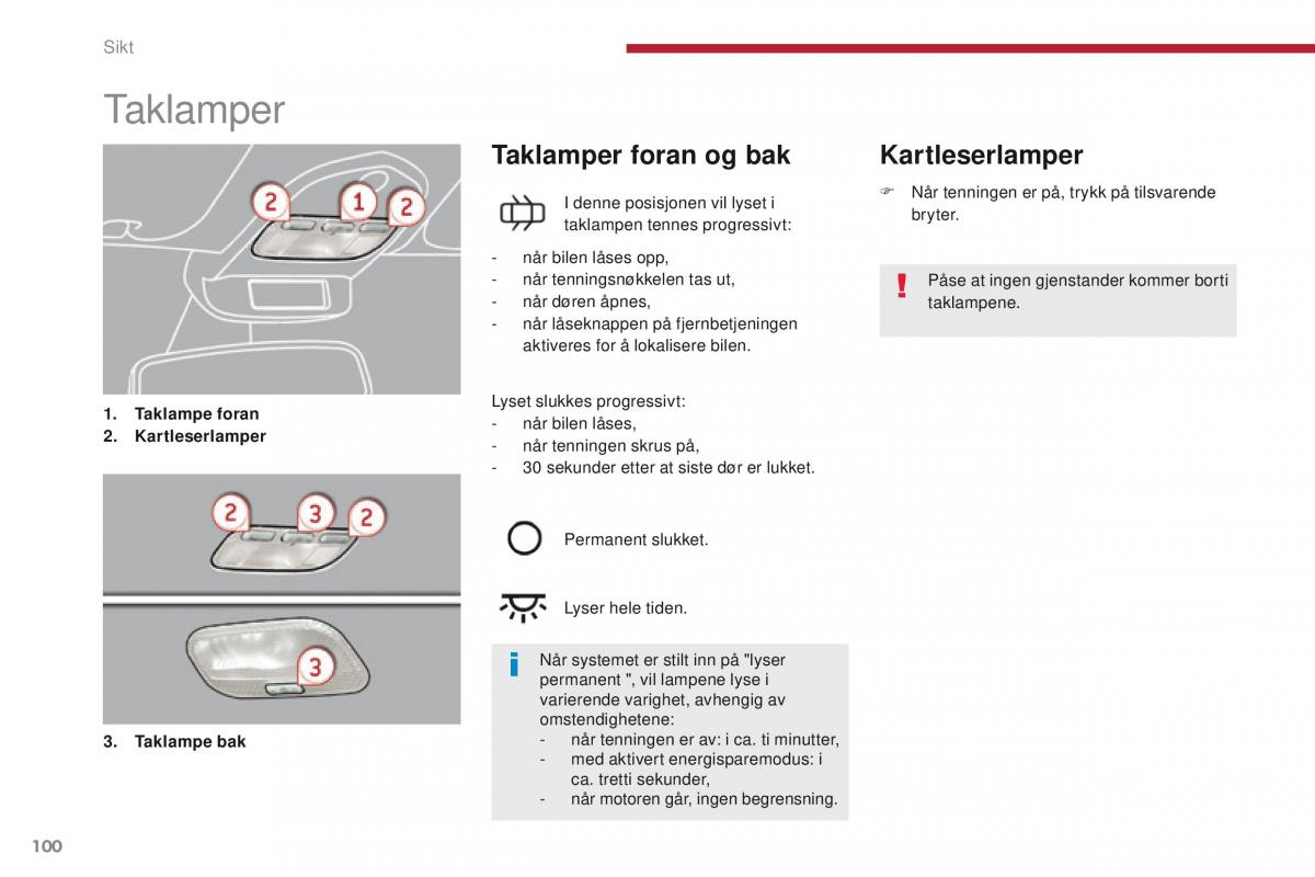 Peugeot 5008 bruksanvisningen / page 102