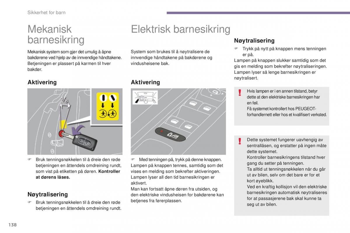 Peugeot 5008 bruksanvisningen / page 140