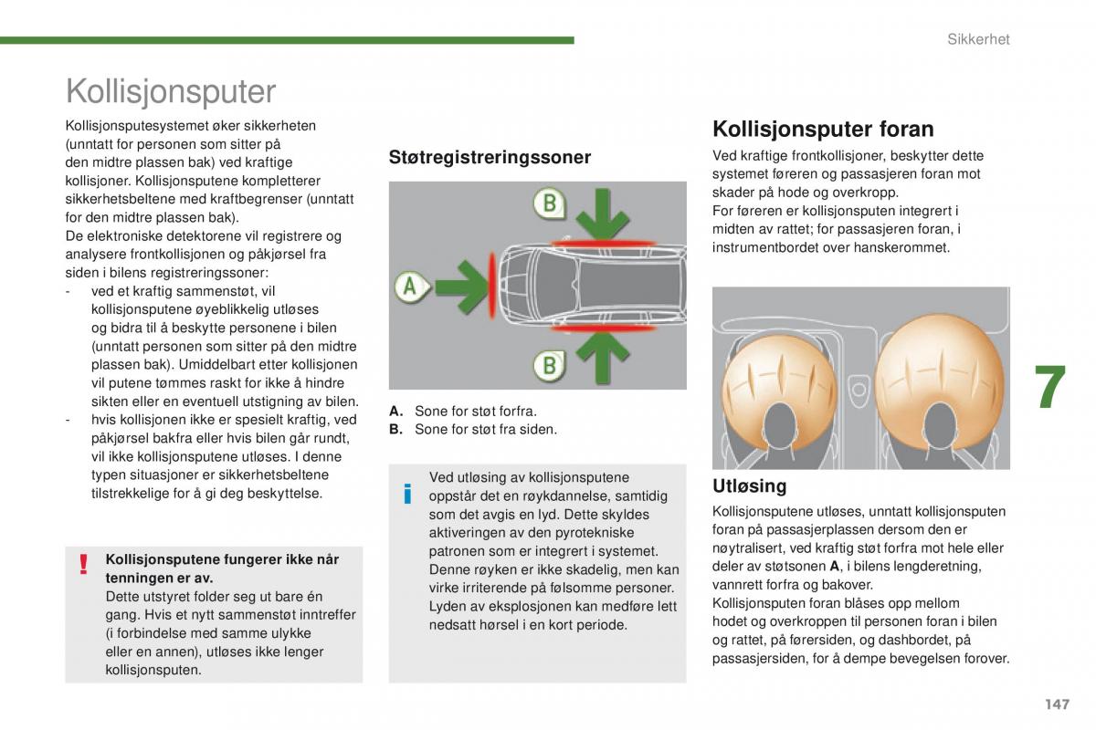 Peugeot 5008 bruksanvisningen / page 149