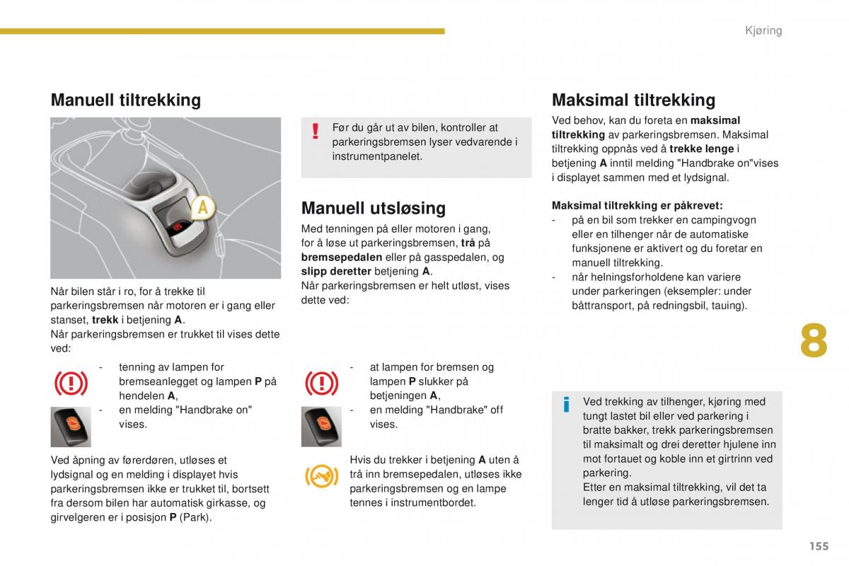 Peugeot 5008 bruksanvisningen / page 157