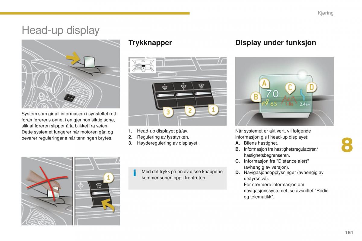 Peugeot 5008 bruksanvisningen / page 163